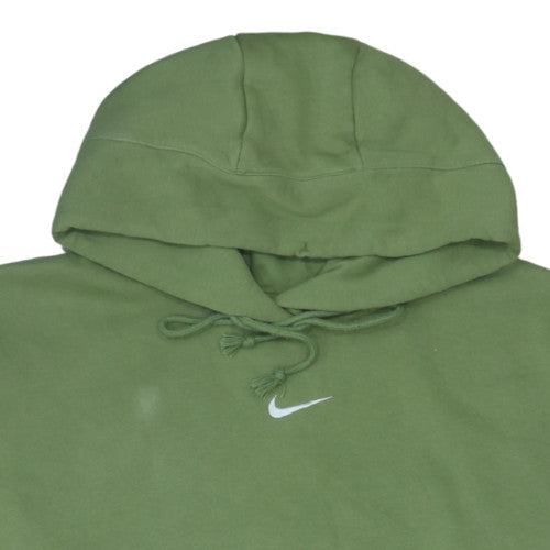 Nike Women Green Pullover Hoodie 2XL Hooded Sweatshirt Cotton Blend