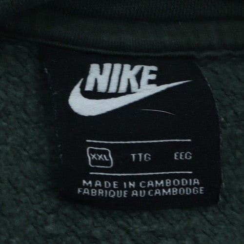 Nike Men's Green 2XL Track Jacket Full Zip Fleece Activewear