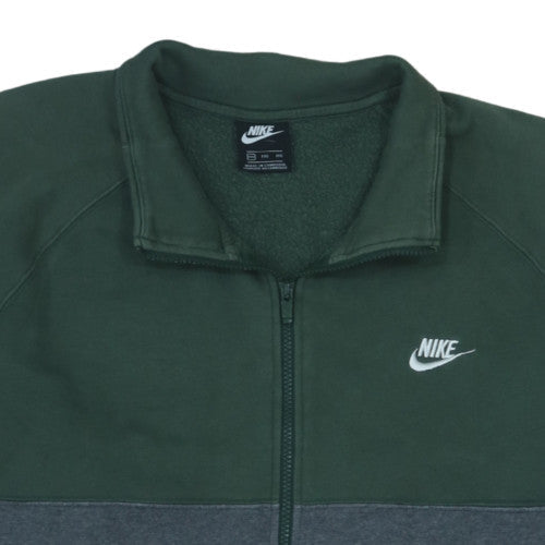 Nike Men's Green 2XL Track Jacket Full Zip Fleece Activewear