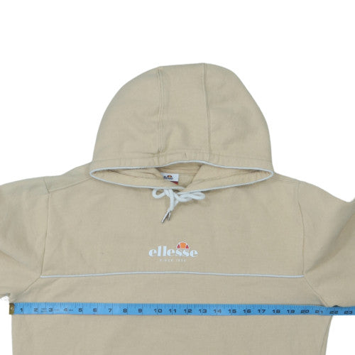 Ellesse Men's Beige Hoodie Medium Pullover Cotton Blend Hooded Sweatshirt