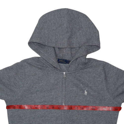 Polo Ralph Lauren Women Grey Full Zip Hoodie Size M Cotton Blend