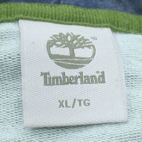 Timberland Men's Green XL Pullover Hoodie with Logo Print