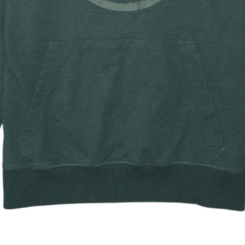 Timberland Men's Green XL Pullover Hoodie with Logo Print