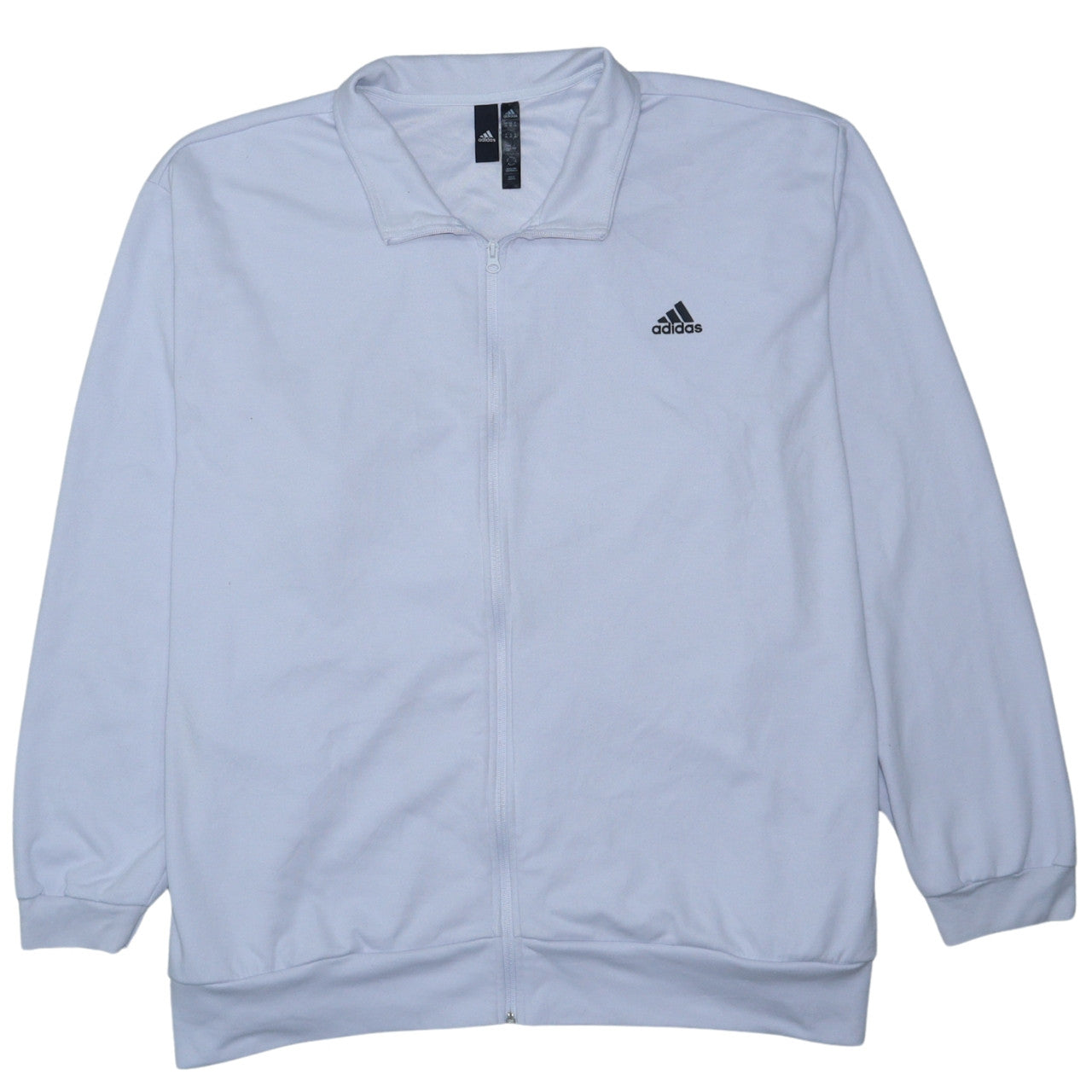 Adidas Men's White 4XL Track Jacket Full Zip Lightweight Activewear