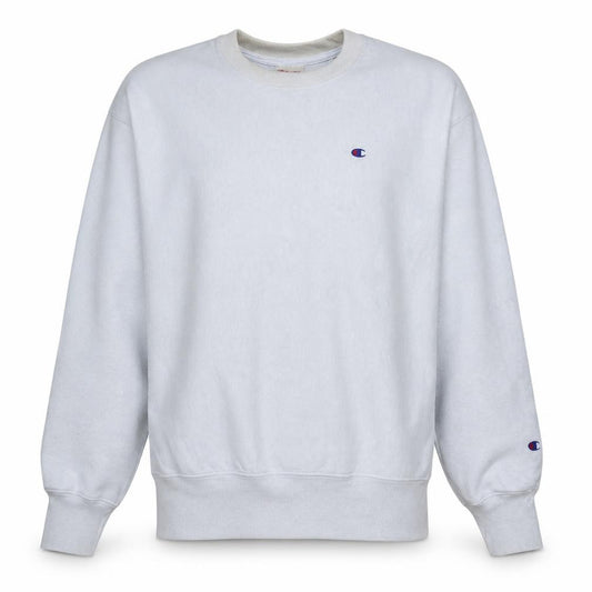 Champion Men's White Reverse Weave Crew Neck Sweatshirt Size L