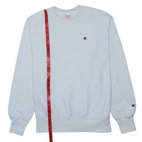 Champion Men's White Reverse Weave Crew Neck Sweatshirt Size L