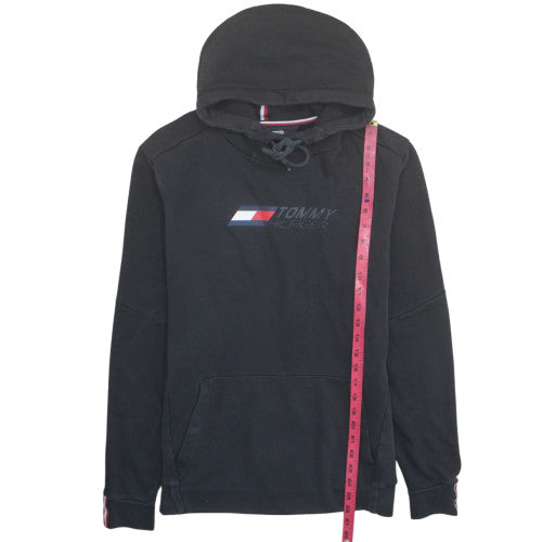 Tommy Hilfiger Men's Black Pullover Hoodie L Classic Logo Sweatshirt