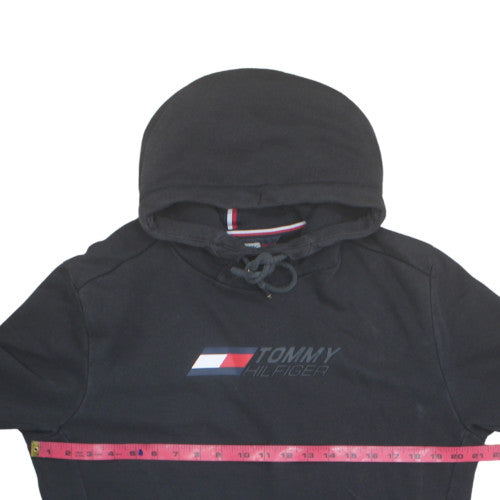 Tommy Hilfiger Men's Black Pullover Hoodie L Classic Logo Sweatshirt