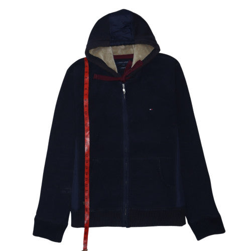 Tommy Hilfiger Men's Blue Full Zip Hoodie 2XL Vintage Fit