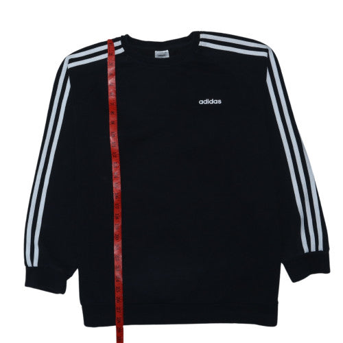 Adidas Women Black Crew Neck Long Sleeve Pullover Sweatshirt XL 20-22