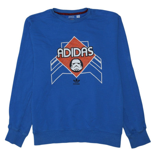 Adidas Men Blue Star Wars Pullover Sweatshirt XL Crew Neck