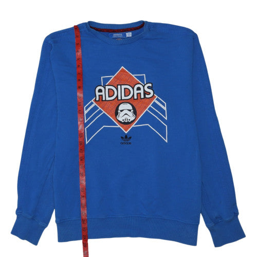 Adidas Men Blue Star Wars Pullover Sweatshirt XL Crew Neck