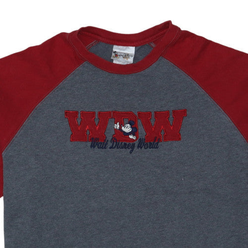 Additional view of Walt Disney World Women’s Grey Red Raglan Mickey T-Shirt XL