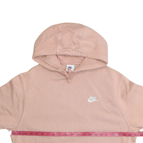Nike Women’s Beige Pullover Hoodie M Relaxed Fit Fleece Lined Sweatshirt