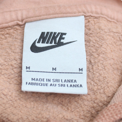 Nike Women’s Beige Pullover Hoodie M Relaxed Fit Fleece Lined Sweatshirt