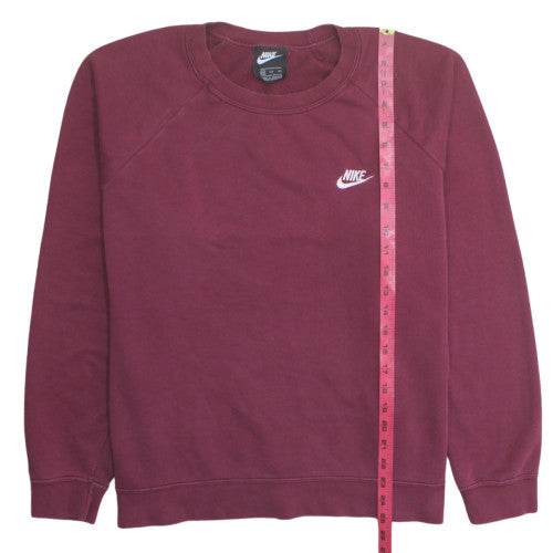 Nike Womens Burgundy Crew Neck Sweatshirt XXL Cotton Blend Casual