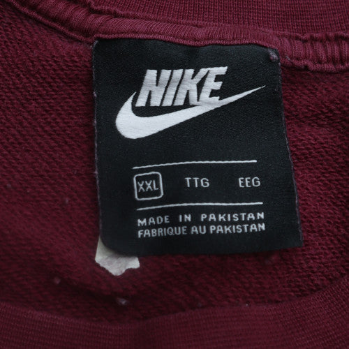 Nike Womens Burgundy Crew Neck Sweatshirt XXL Cotton Blend Casual