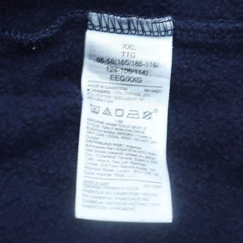 GAP Men's Navy Blue Crew Neck Logo Sweatshirt XXL Cotton Blend
