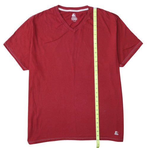 Starter Dri-Star Men’s Red V-Neck Short Sleeve 2XL T-Shirt