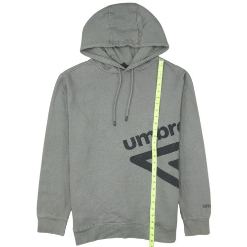 Umbro Men's Grey Pullover Hoodie M Graphic Sports Fleece