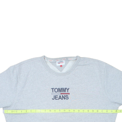 Tommy Jeans Men's Grey XL Crew Neck Pullover Sweatshirt