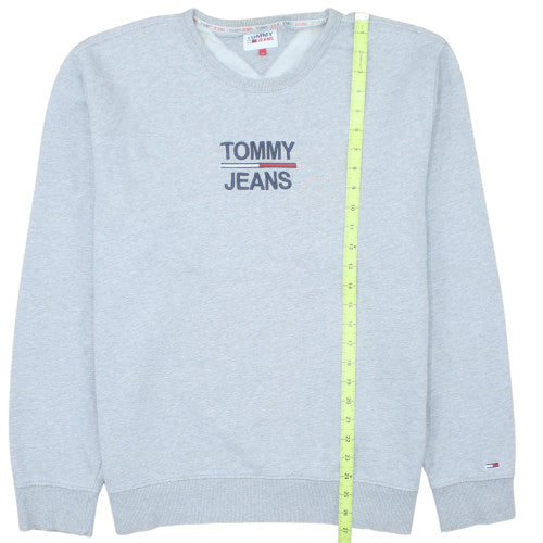 Tommy Jeans Men's Grey XL Crew Neck Pullover Sweatshirt