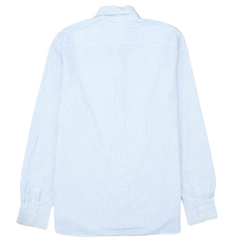 Tommy Hilfiger Men Blue Check Button-Down Long Sleeve Shirt M