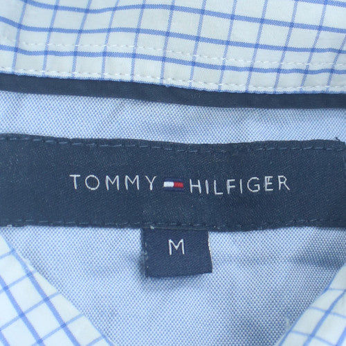 Tommy Hilfiger Men Blue Check Button-Down Long Sleeve Shirt M