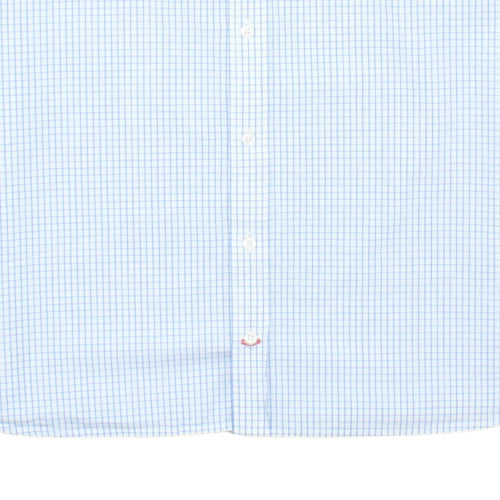 Tommy Hilfiger Men Blue Check Button-Down Long Sleeve Shirt M