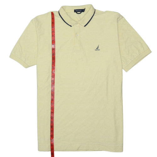 Nautica Men's Beige 2XL Cotton Short Sleeve Polo Shirt