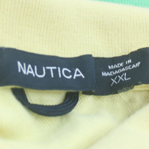 Nautica Men's Beige 2XL Cotton Short Sleeve Polo Shirt