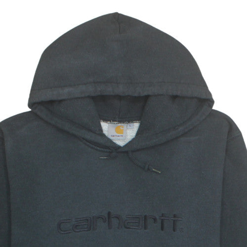 Carhartt Men's Black Pullover Hoodie L Fleece Cotton Blend