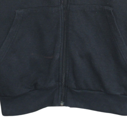 Adidas Boys Black Full Zip Hoodie 15-16 Years Classic Sportswear