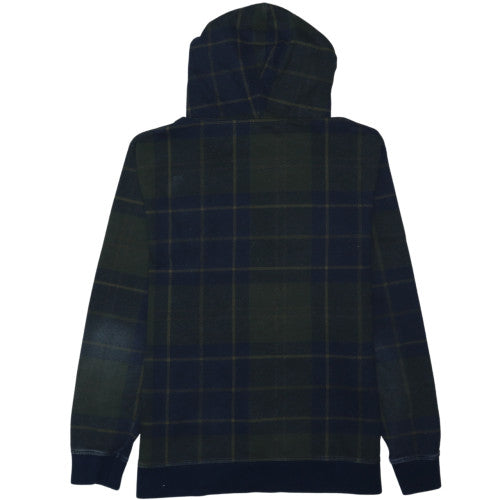 Barbour Men's Green XL Check Pullover Hoodie Cotton Autumn Winter