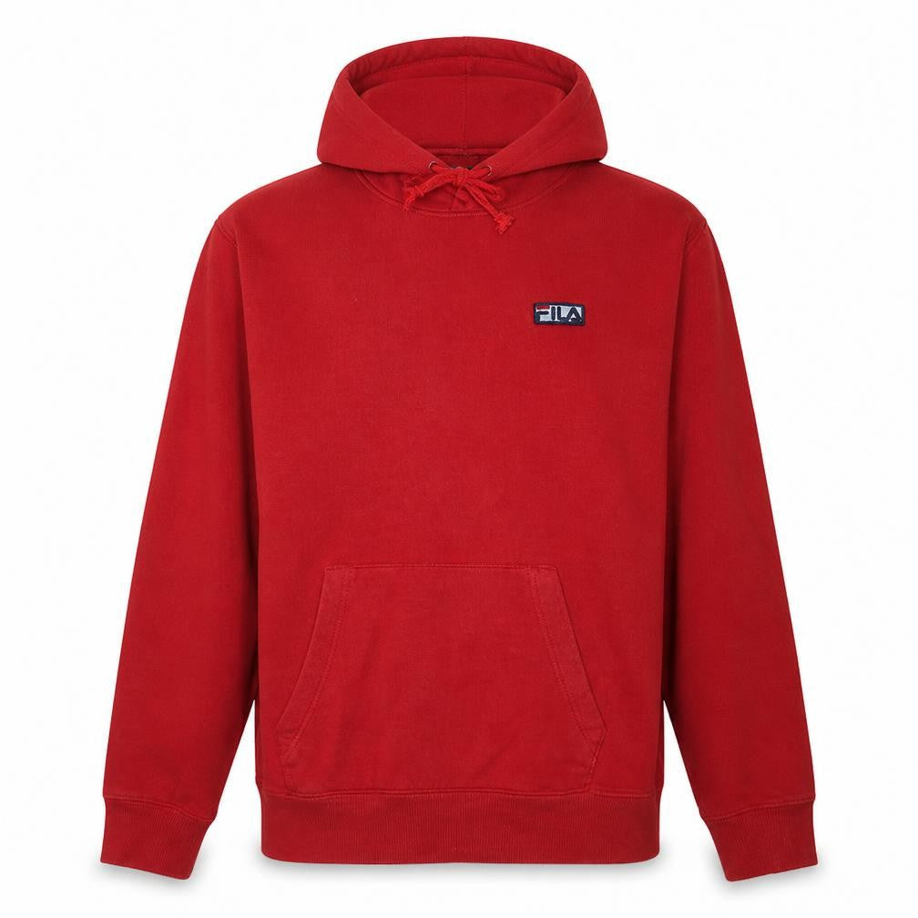 Fila Men's Red Pullover Hoodie Size L Regular Fit Fleece