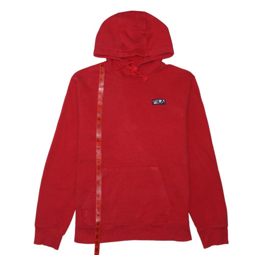 FILA Men's Red Pullover Hoodie Size L Regular Fit Fleece
