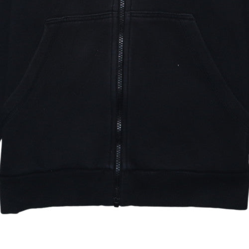 adidas Boys Black Full Zip Hoodie 13-14 Years Fleece Sportswear