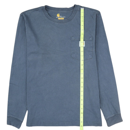 Carhartt Men's Blue Relaxed Fit Long Sleeve Pullover Sweatshirt M