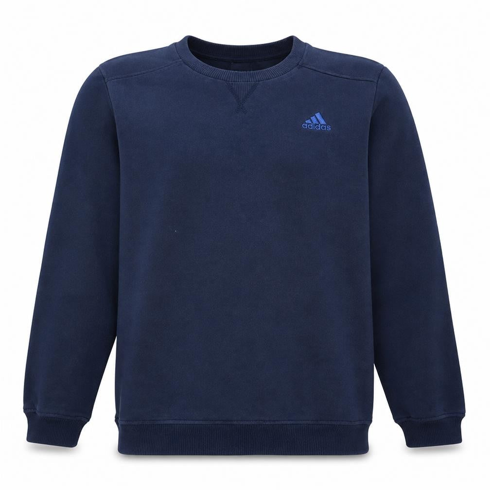 Adidas Mens Blue Pullover Sweatshirt M Crew Neck Regular Fit