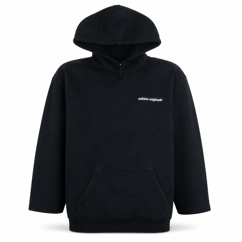 Adidas Originals Men’s Black Pullover Hoodie Size M 3/4 Sleeve