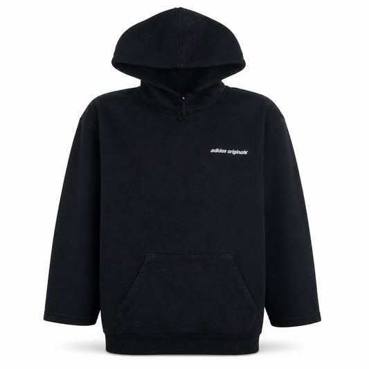 Adidas Originals Men’s Black Pullover Hoodie Size M 3/4 Sleeve
