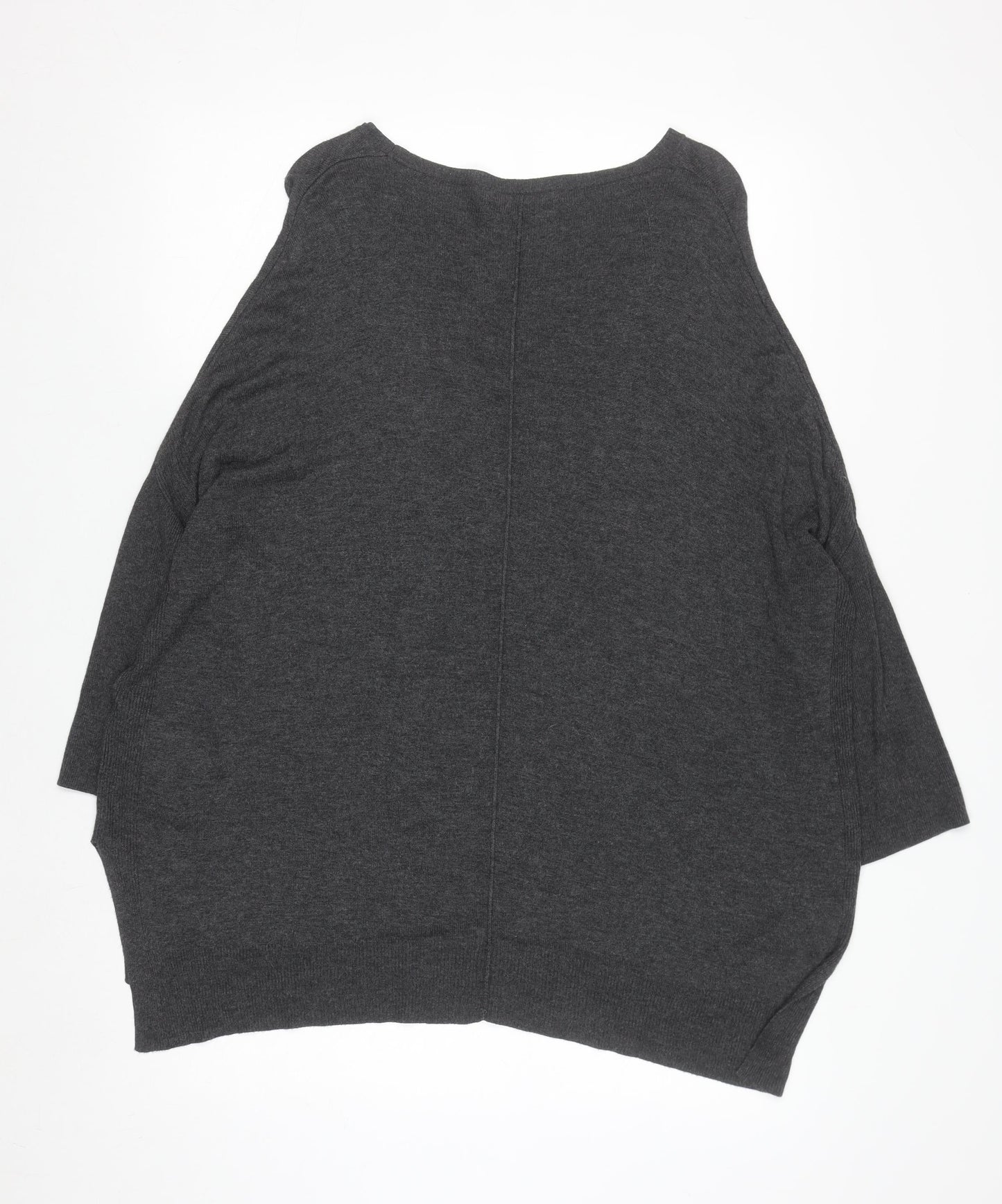 Marks and Spencer Women’s Grey Size 14 Crew Neck Viscose Jumper