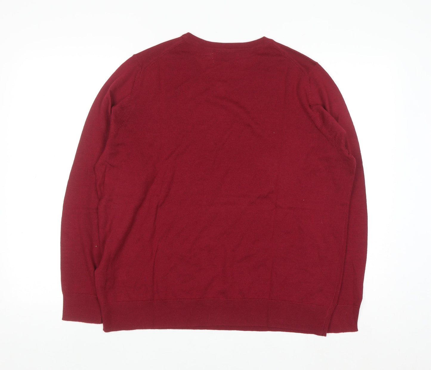 Marks and Spencer Women's Red Size 18 Extra Fine Merino Wool Jumper