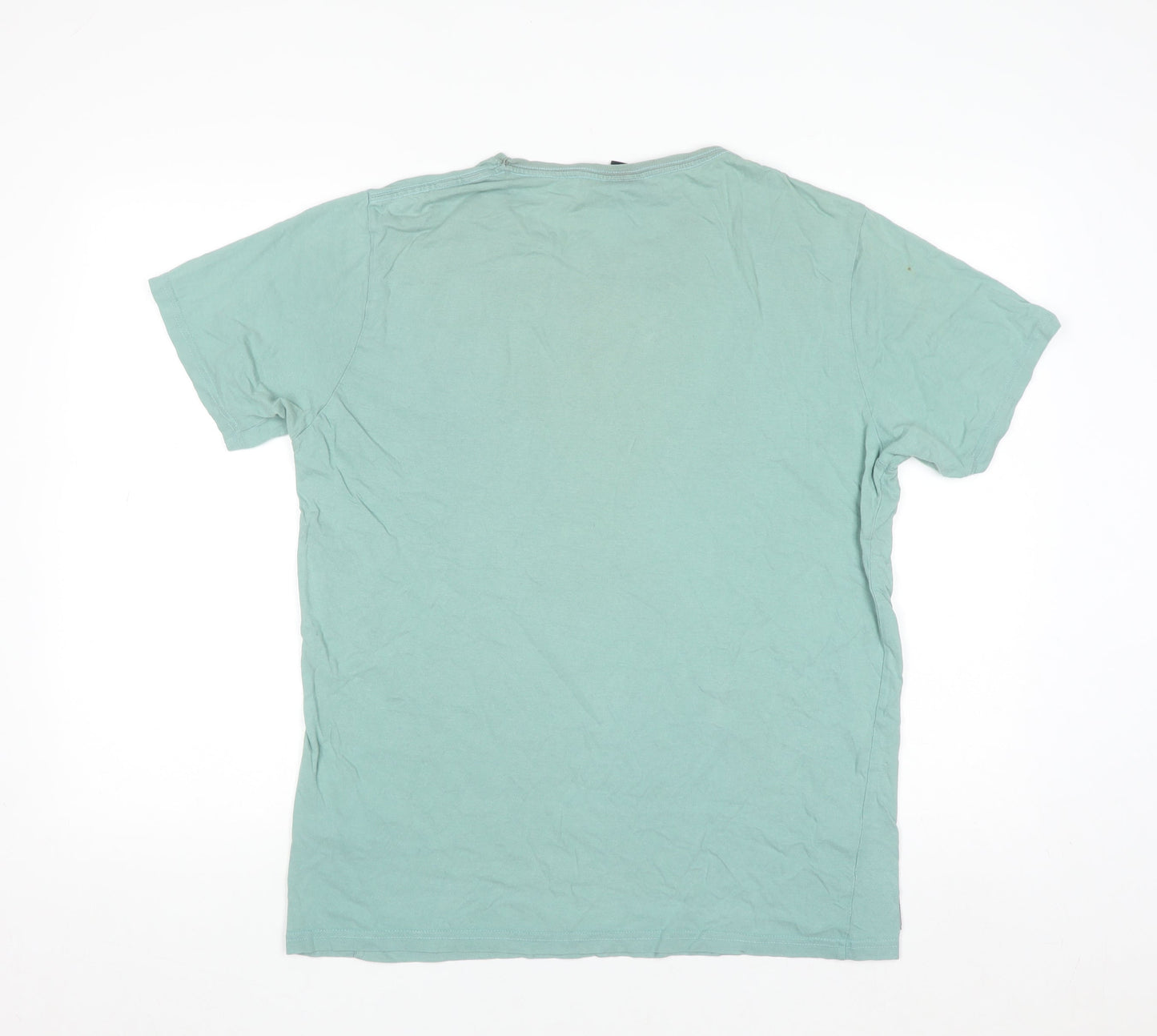 Saltrock Women Green Cotton Short Sleeve Crew Neck T-Shirt M