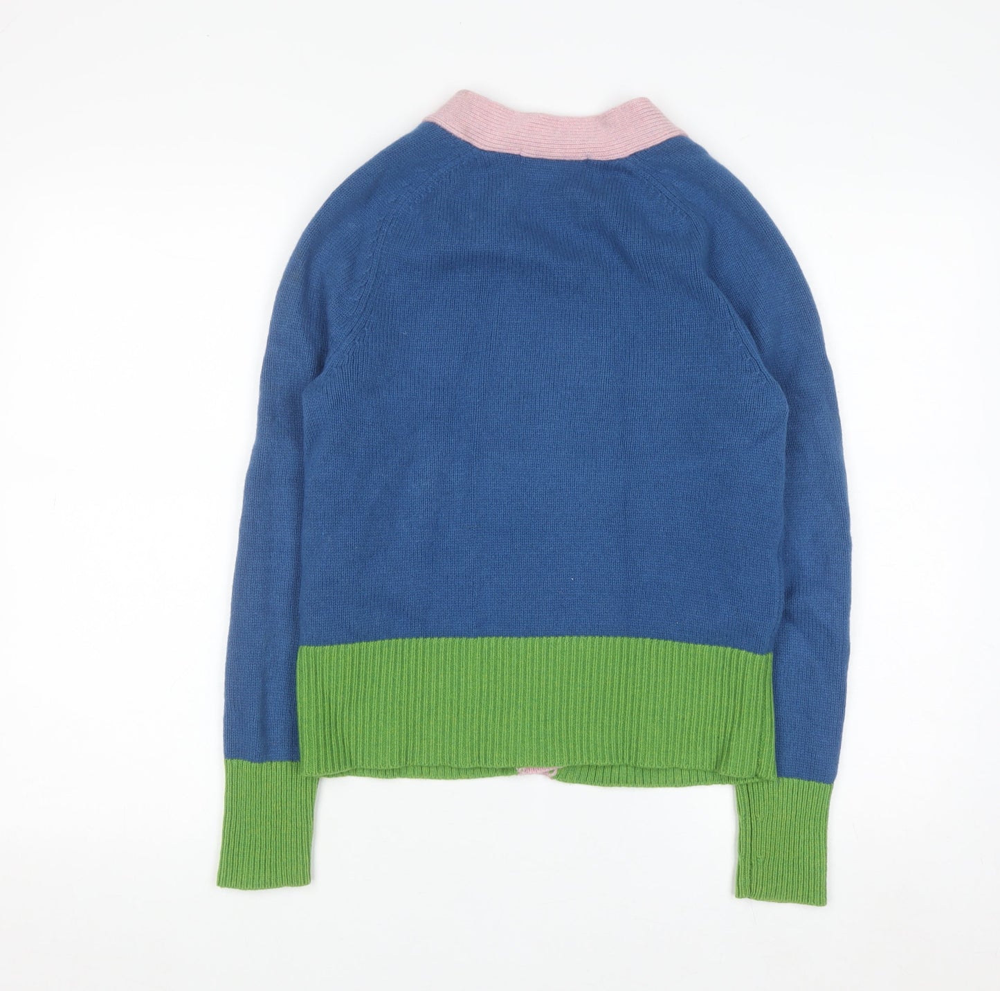Boden Women’s Multicoloured Wool Cardigan Blue Pink Green Size S