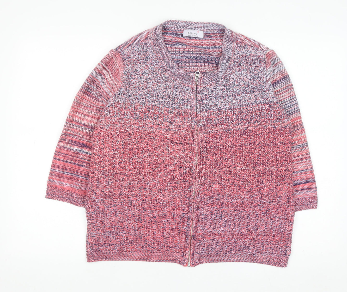 Marks and Spencer Per Una Women’s Multicoloured Full Zip Knit Cardigan Size 16
