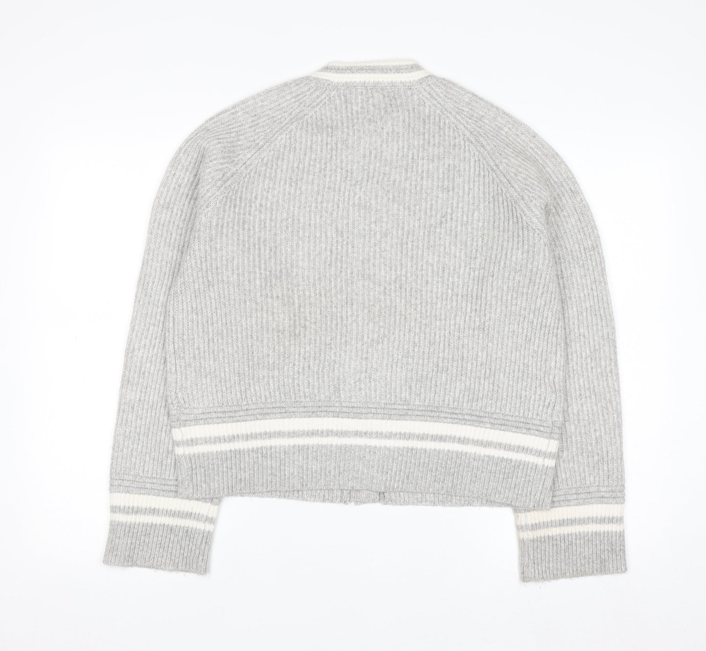 Marks and Spencer Womens Grey Chunky Knit Button Cardigan M