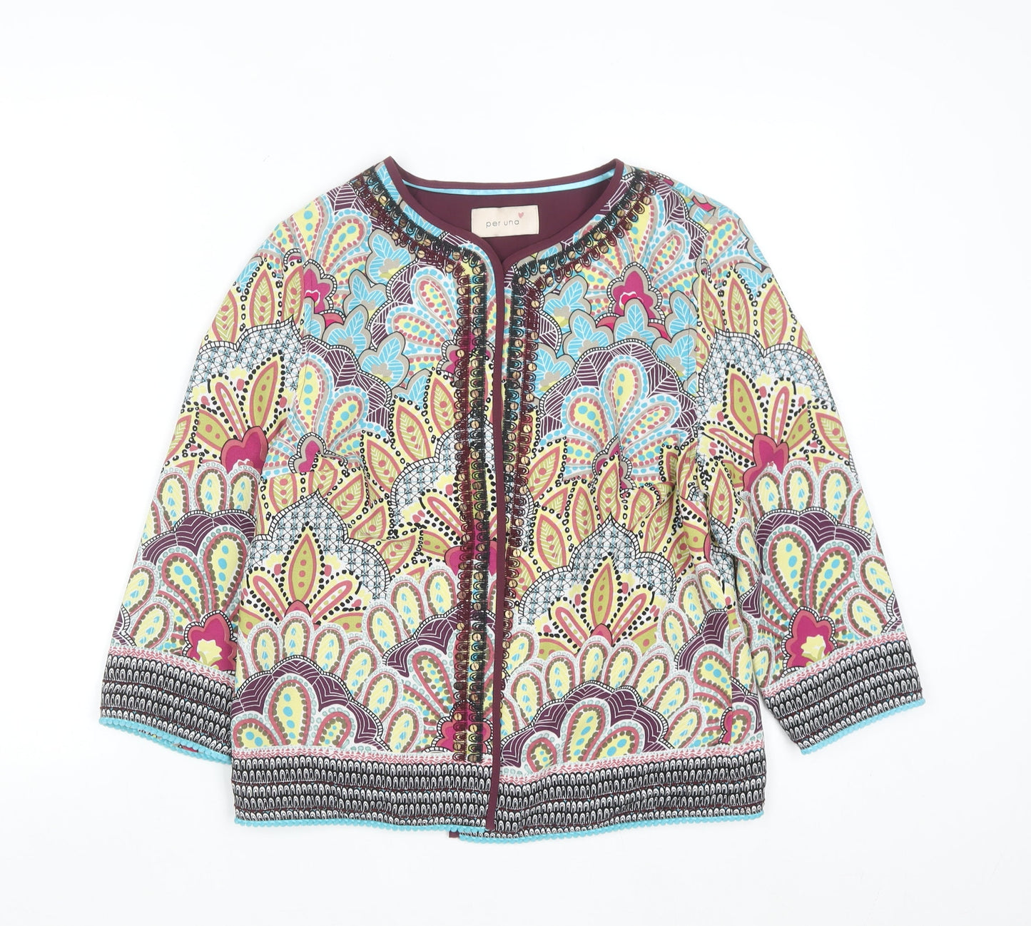 Marks and Spencer Per Una Women’s Multicoloured Beaded Paisley Jacket Size 10