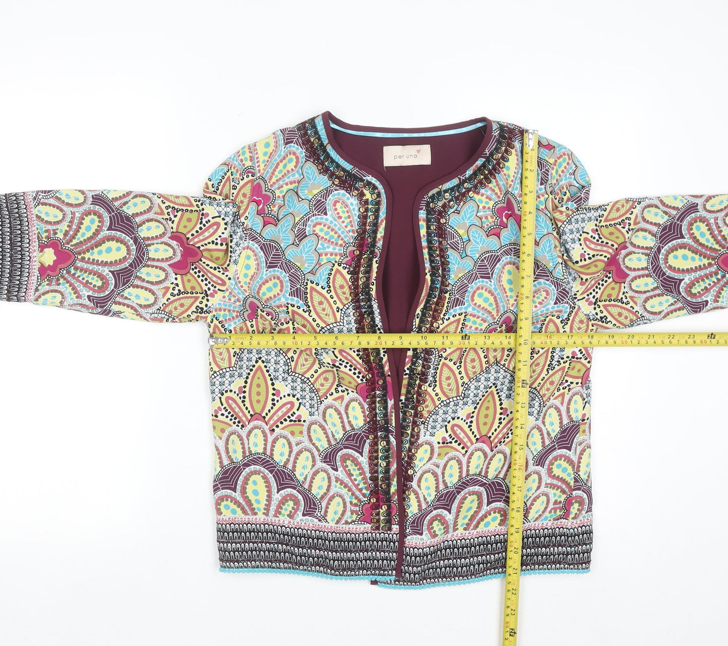 Marks and Spencer Per Una Women’s Multicoloured Beaded Paisley Jacket Size 10