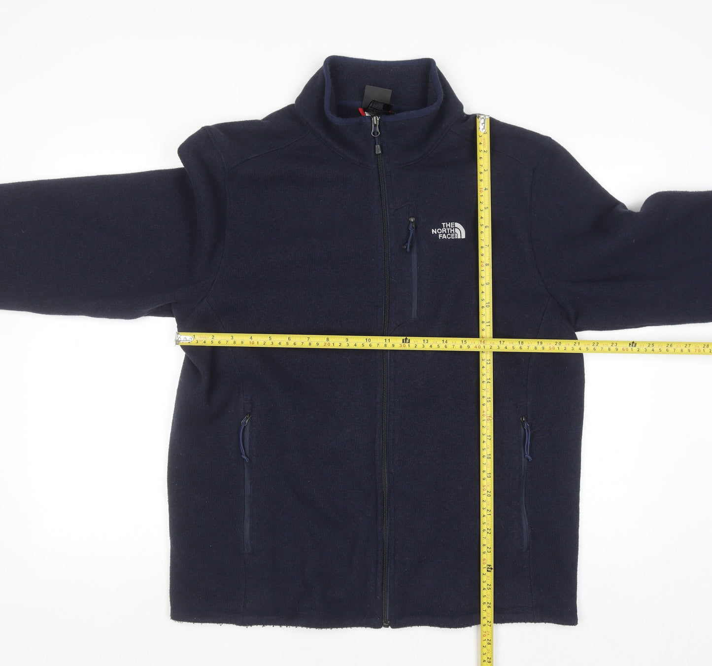The North Face Men's Navy Fleece Full Zip Sweatshirt Size L